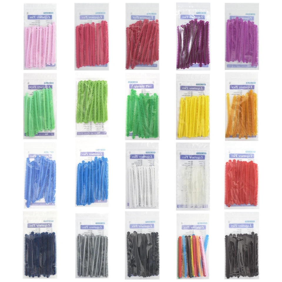 1000 Pcs Dental Orthodontic Treatment Ligature Ties Elastic Rubber Bands O-Rings
