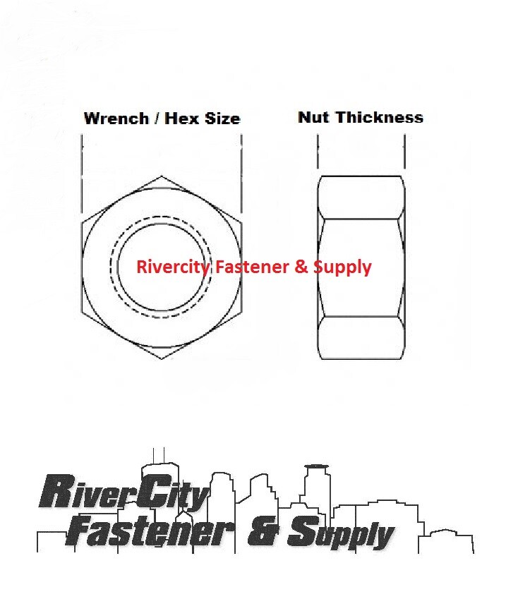 5/8-11 Left Hand Thread Steel Nut 5/8×11 Nuts 5/8 x 11 Reverse Thread Nuts