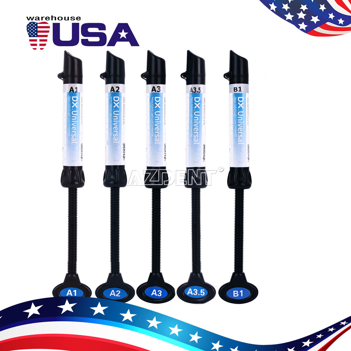DX Dental Syringe Ultra Universal Curing Light Composite Resin A1 A2 A3 A3.5 B1