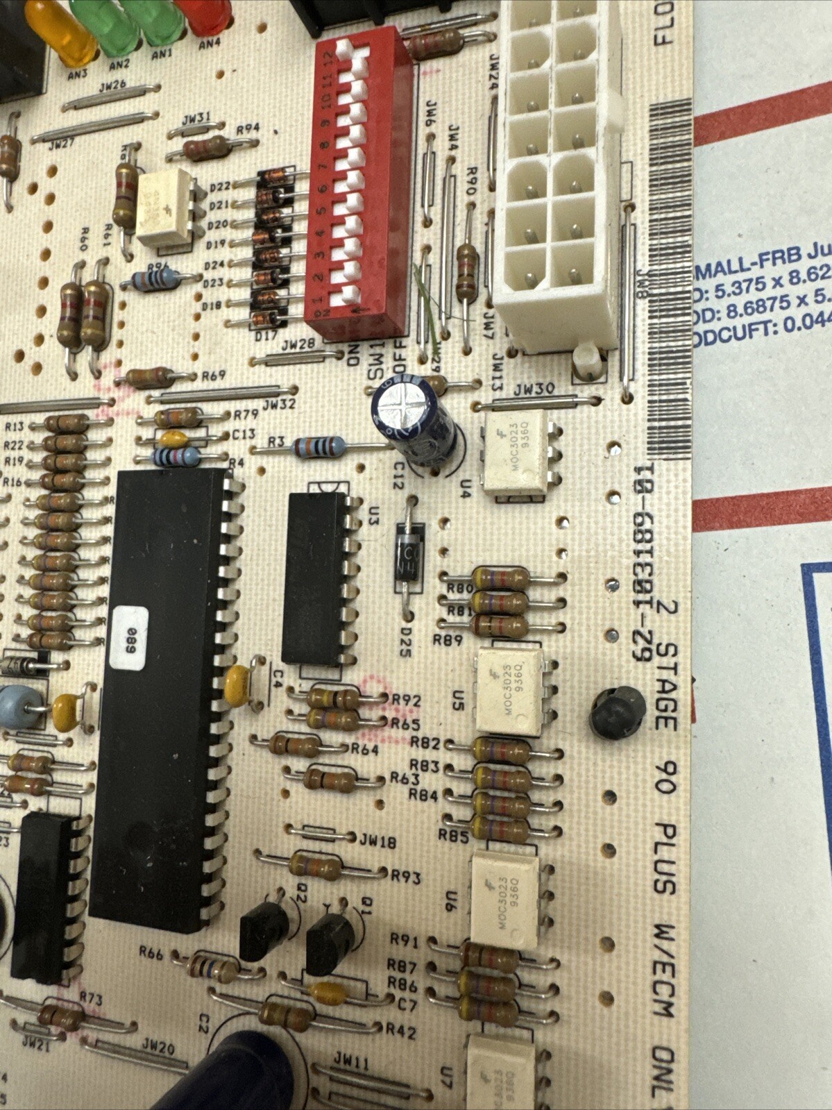 RHEEM 1095-83-206A FURNACE CONTROL CIRCUIT BOARD 62-103189-01