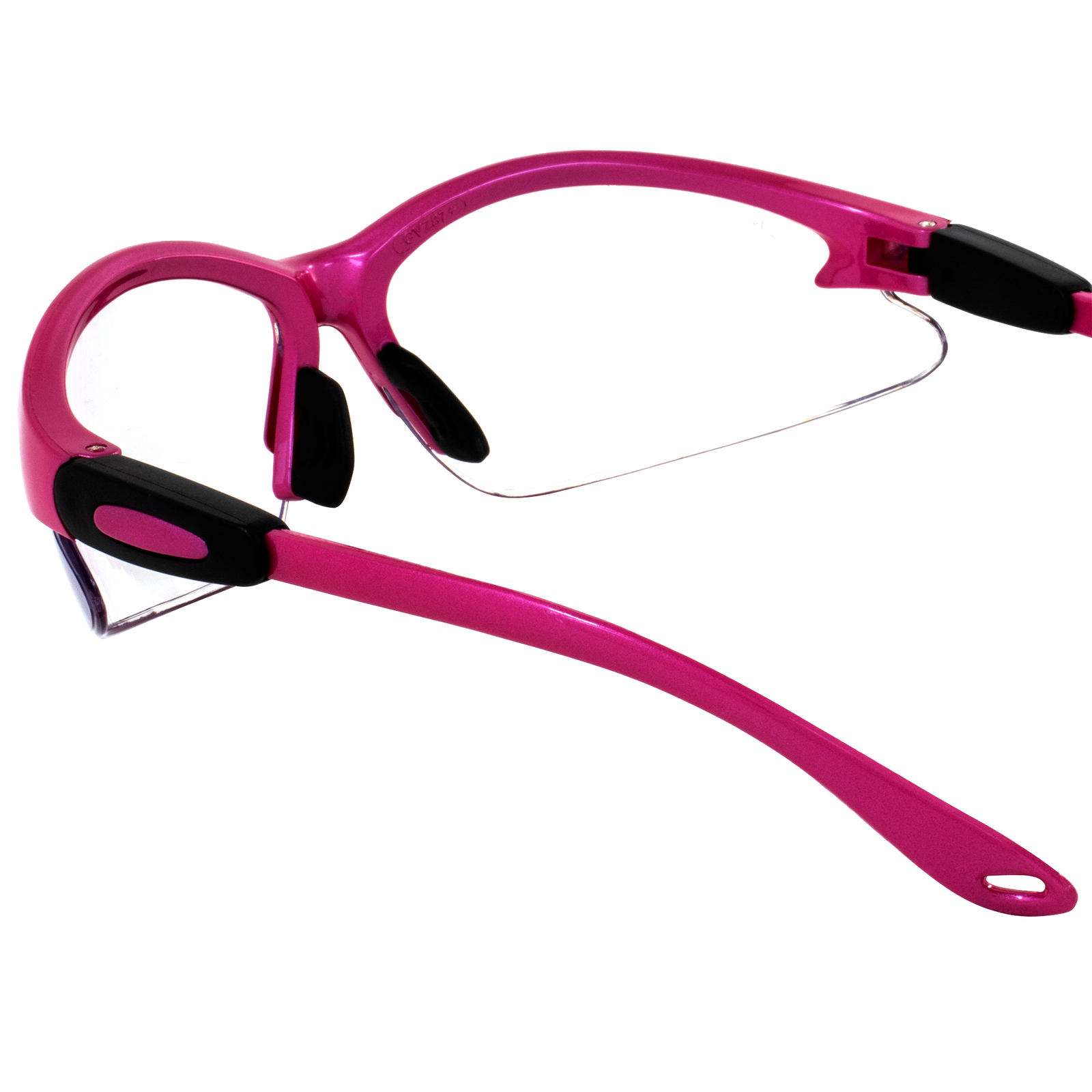 Global Vision Cougar Hot Pink Safety Glasses with Clear Lenses