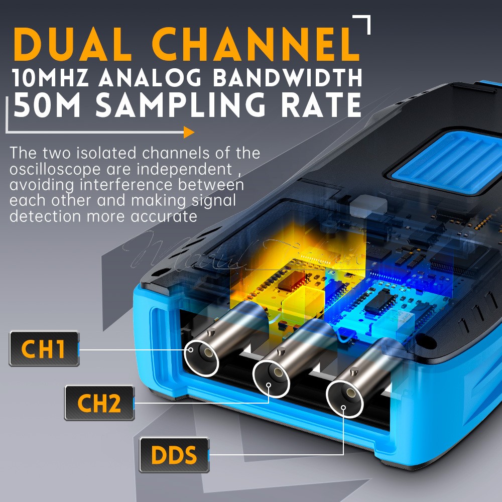 FNIRSI 2C23T 3-in-1 Digital Oscilloscope Multimeter Function Signal Generator US