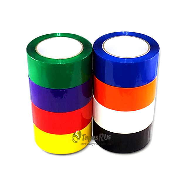 2″ IN. x 110 YDS. COLOR CARTON SEALING PACKING TAPE – 9 COLORS AVAILABLE
