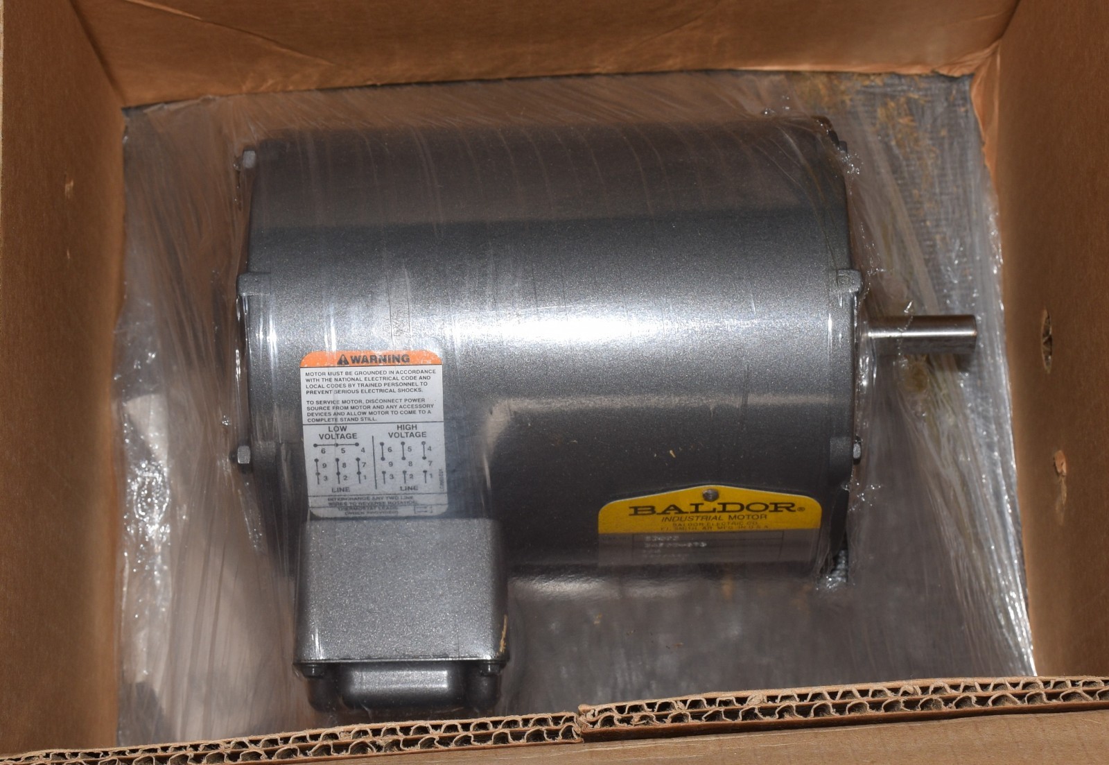 BALDOR 34F02-895 1/4 HP INDUSTRIAL ELECTRIC MOTOR 230/460 3-PHASE 1725 RPM