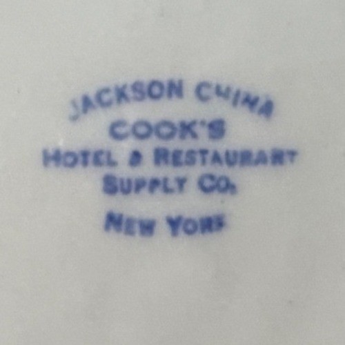Vintage Jackson China Blue White Floral Basket Oval Serving Bowl Restaurant 9.75