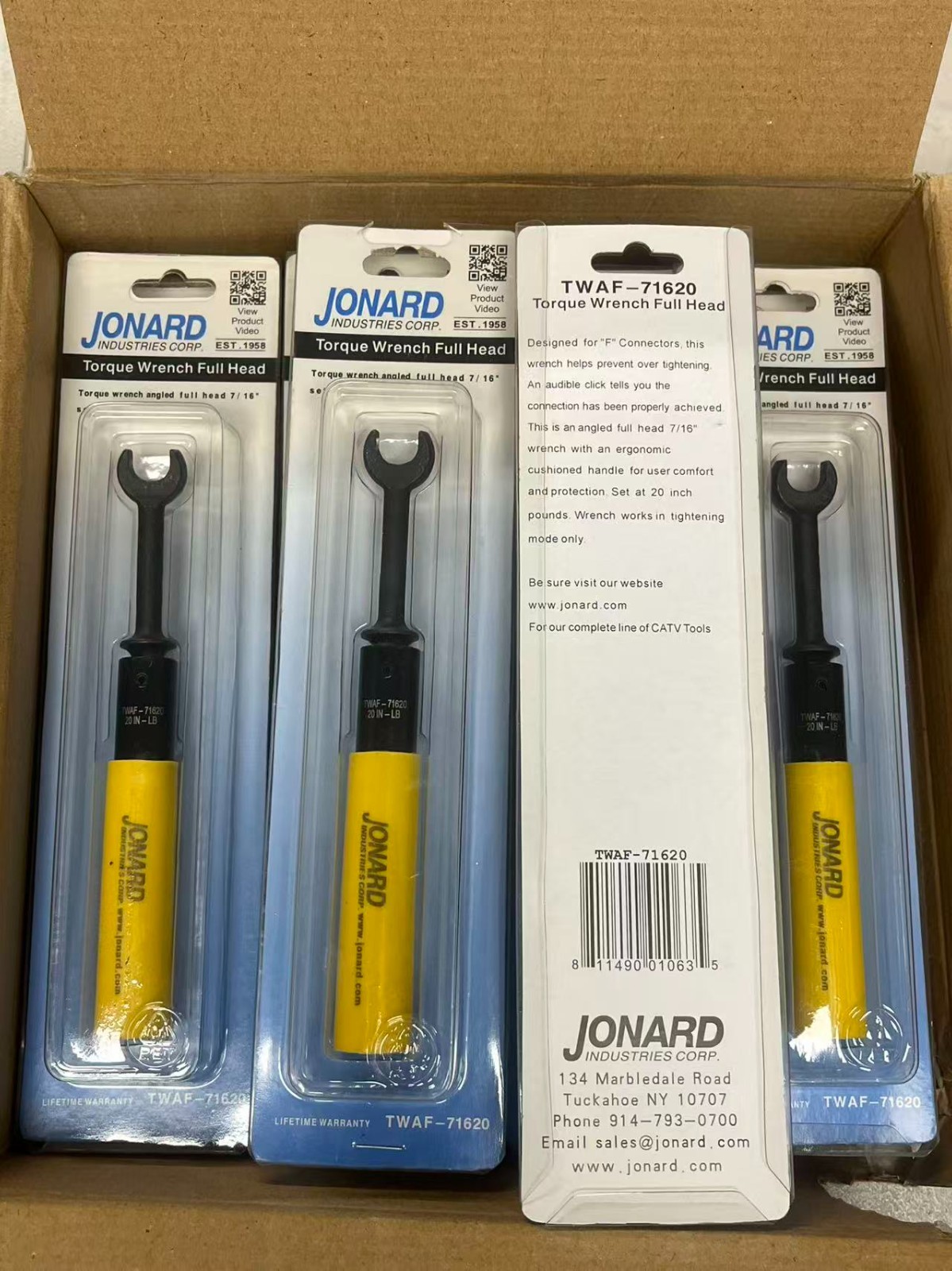2 PCS ,Jonard TWAF-71620 7/16″ Full Head Torque Wrench 20 in-lb for F Connectors