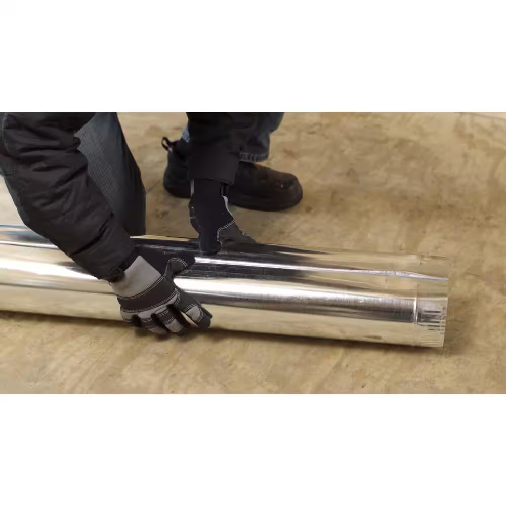 6 In. X 2 Ft. round Metal Duct Pipe