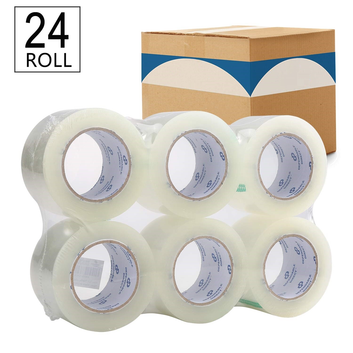 24 Rolls Clear Packing Tape 3 Inch x 110 Yds (330′) Carton Sealing Packing Tapes