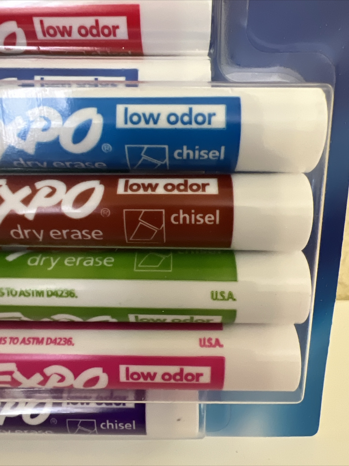 EXPO 12Count Low-Odor Dry Erase Markers Chisel Tip Assorted Colors