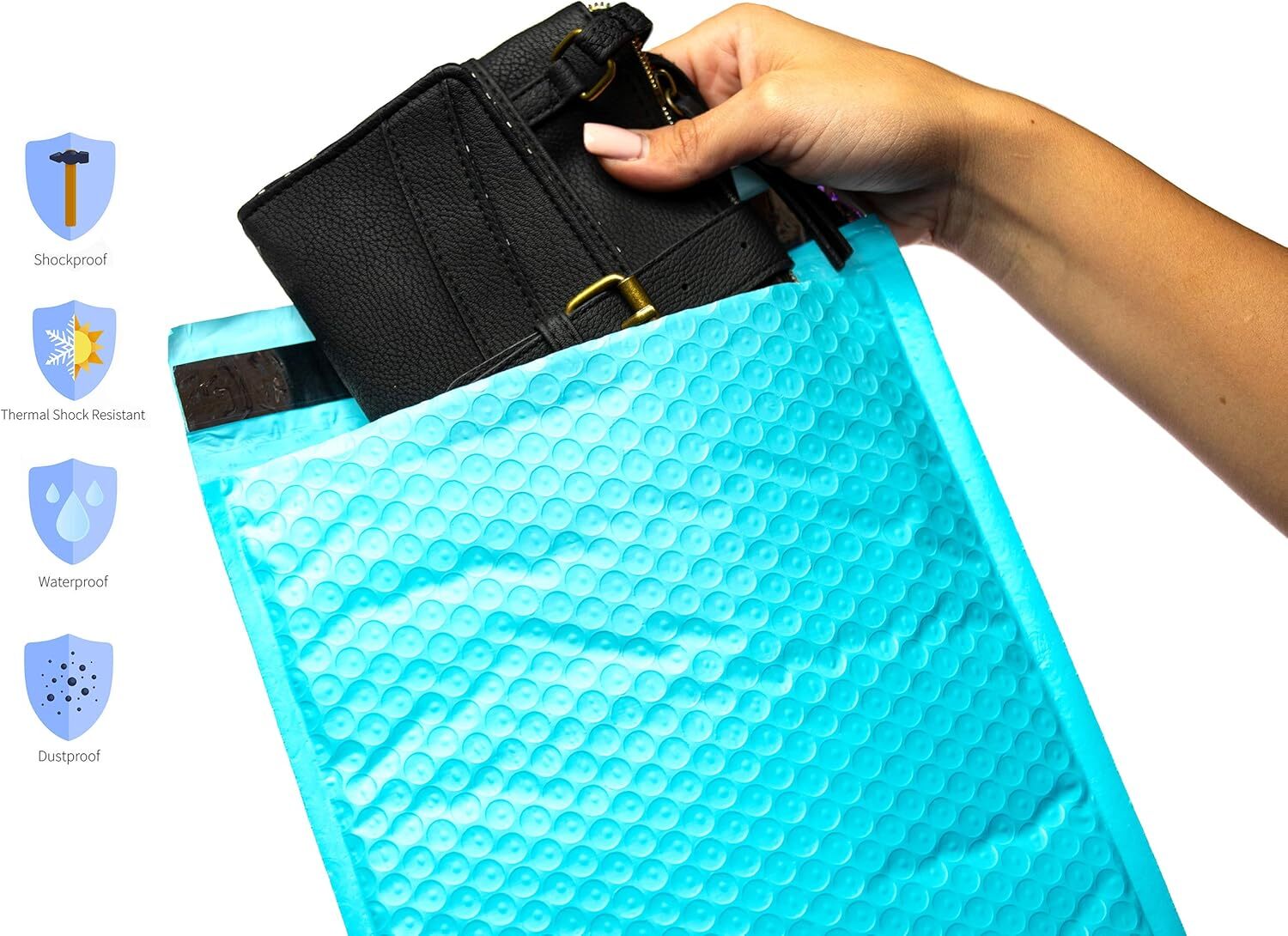 PASTEL BLUE COLOR POLY BUBBLE MAILERS SHIPPING PADDED BAGS MAILING ENVELOPES