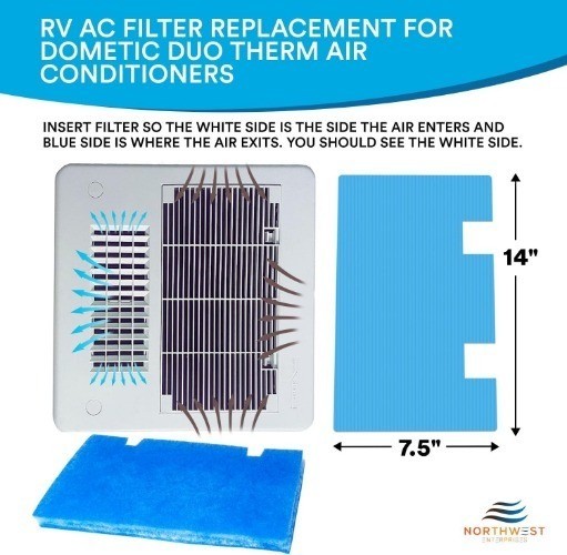 RV Air Conditioner Filters 7.5″ x 14” AC Filter Replacement for Duo Therm Air C