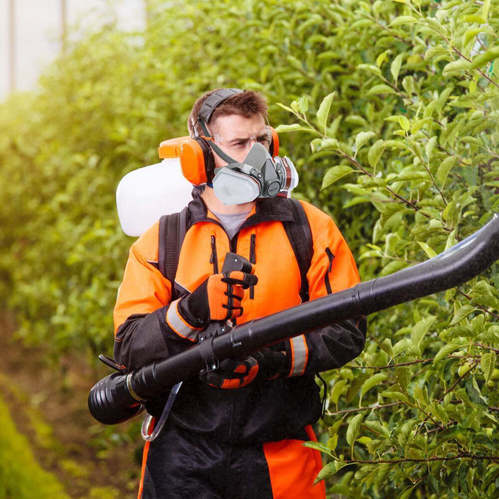 7 IN 1 Gas Mask Half Face Respirator Paint Spray Chemical Facepiece Safety 6200