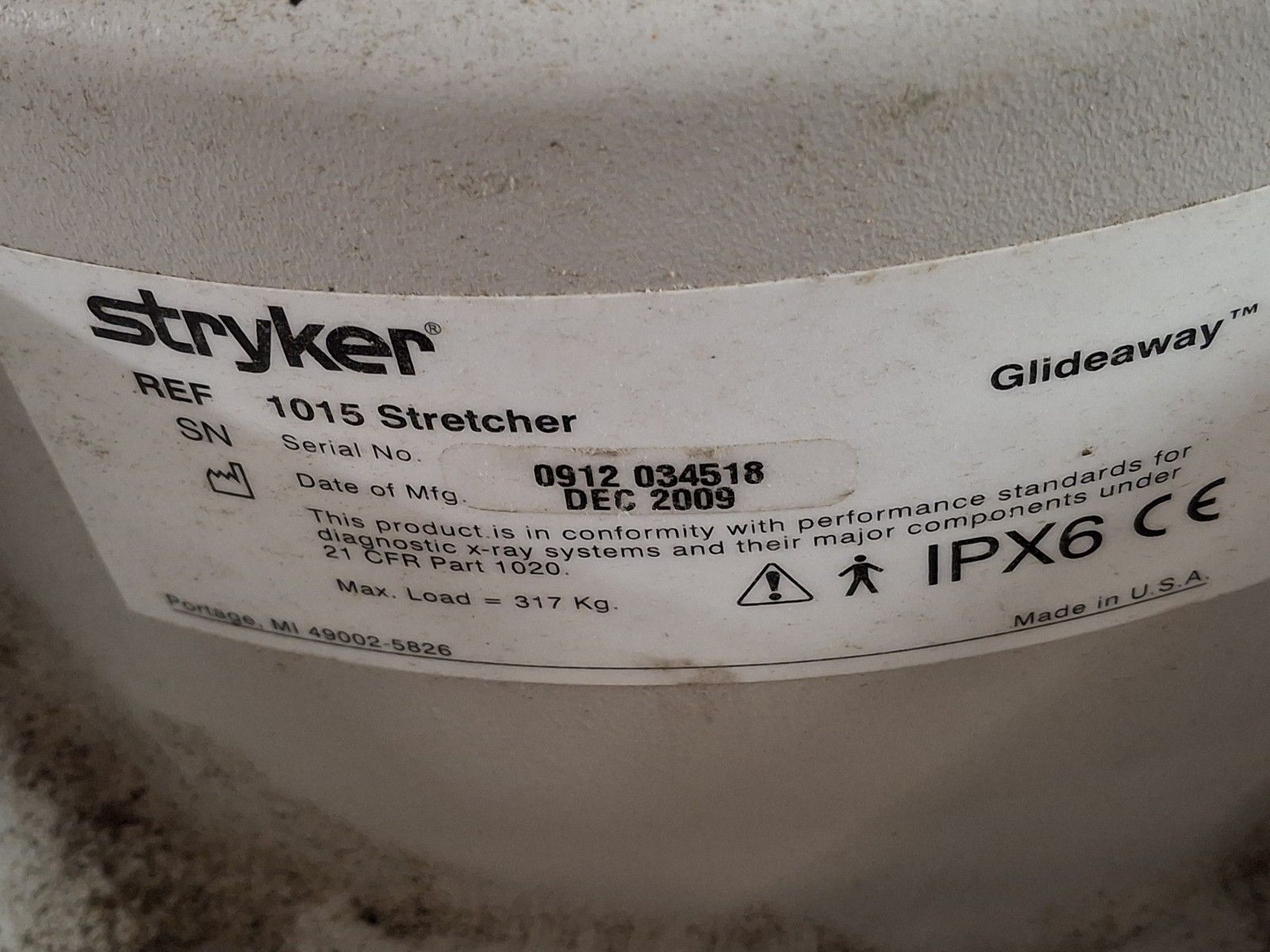 Stryker 1015 Big Wheel Glideaway Stretcher