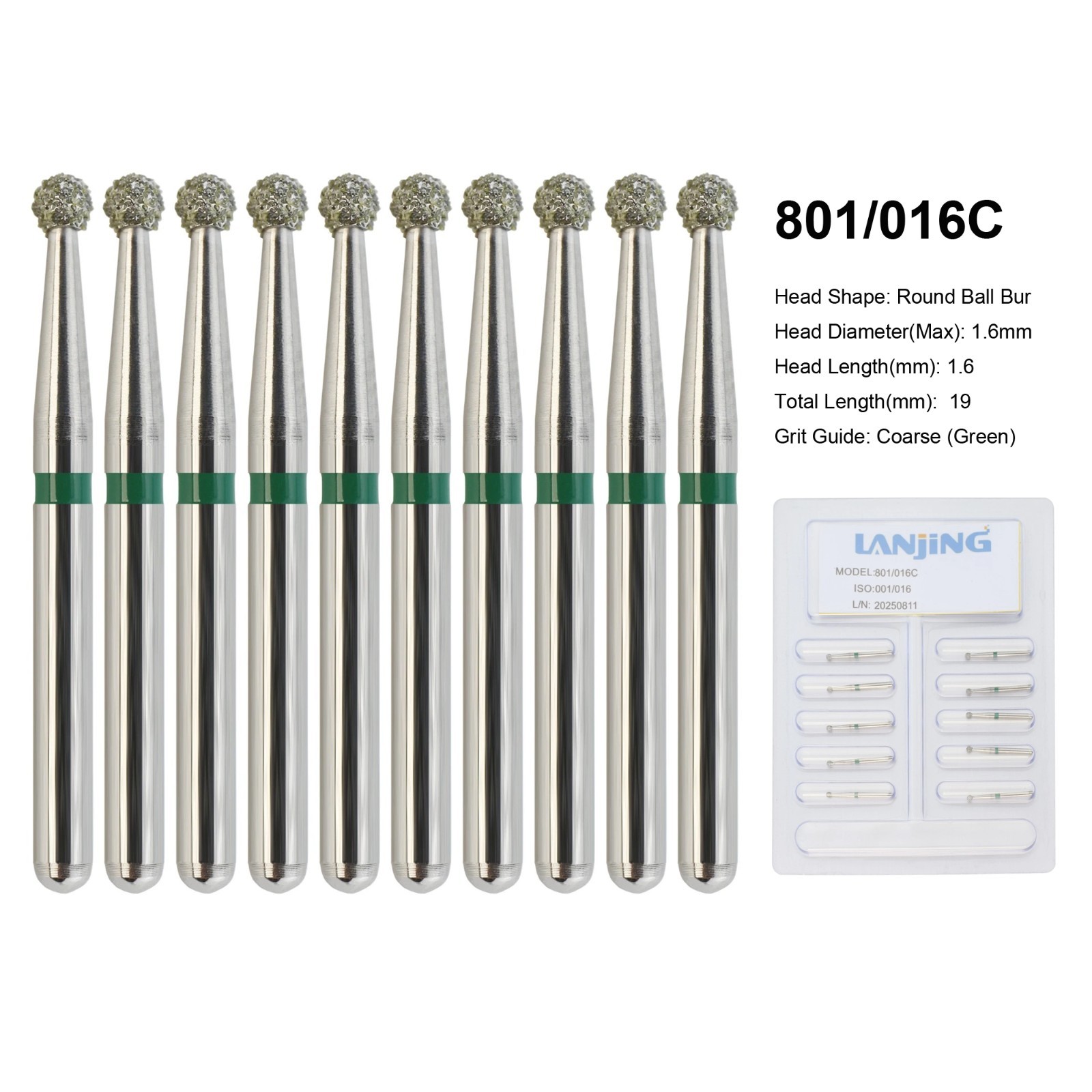 Wave Dental Carbide Bur FG Diamond Burs Football Pear Round End Taper High Speed