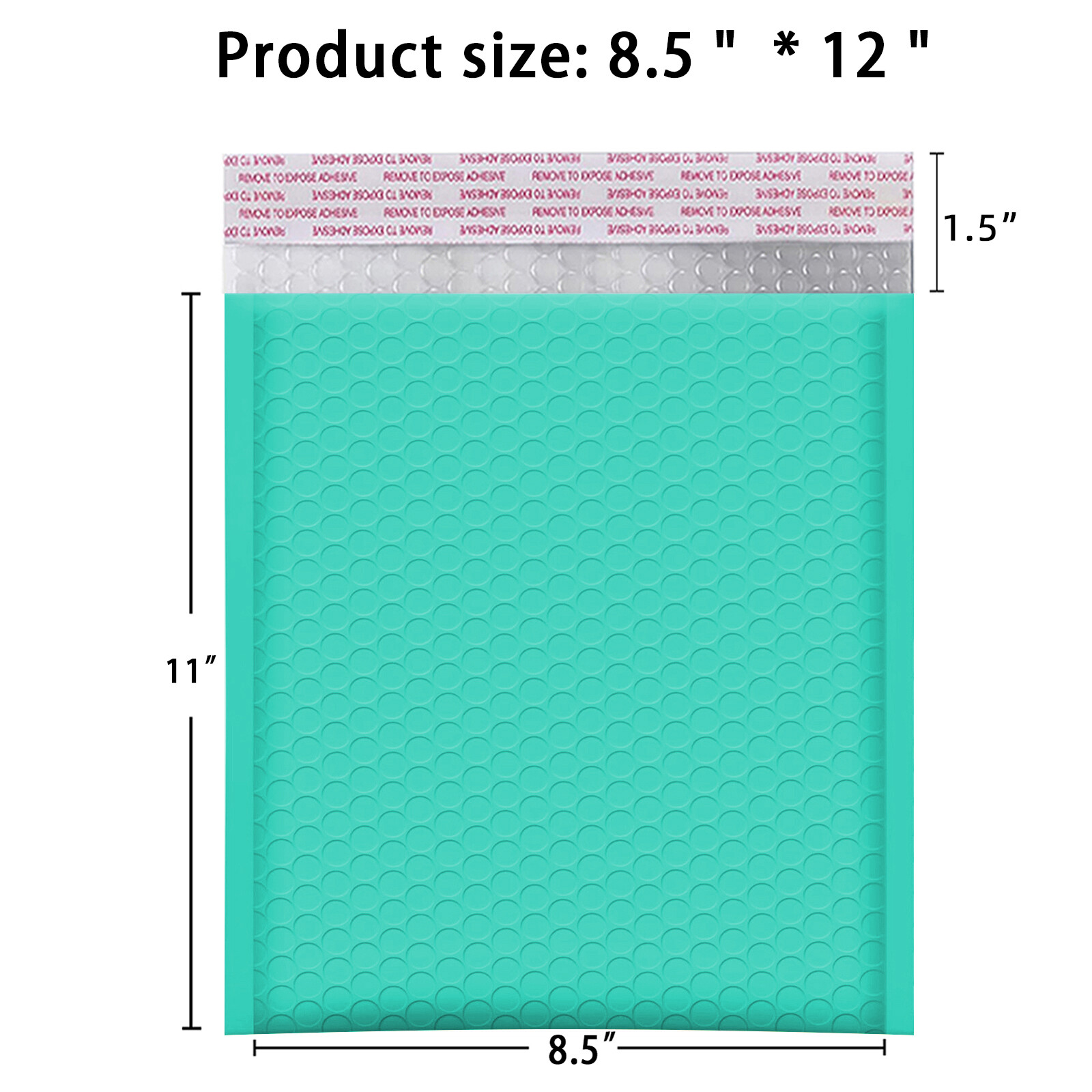 #2 8.5×12 (8.5×11) Poly Bubble Mailer Padded Envelope Teal Color 5-1000 Pieces