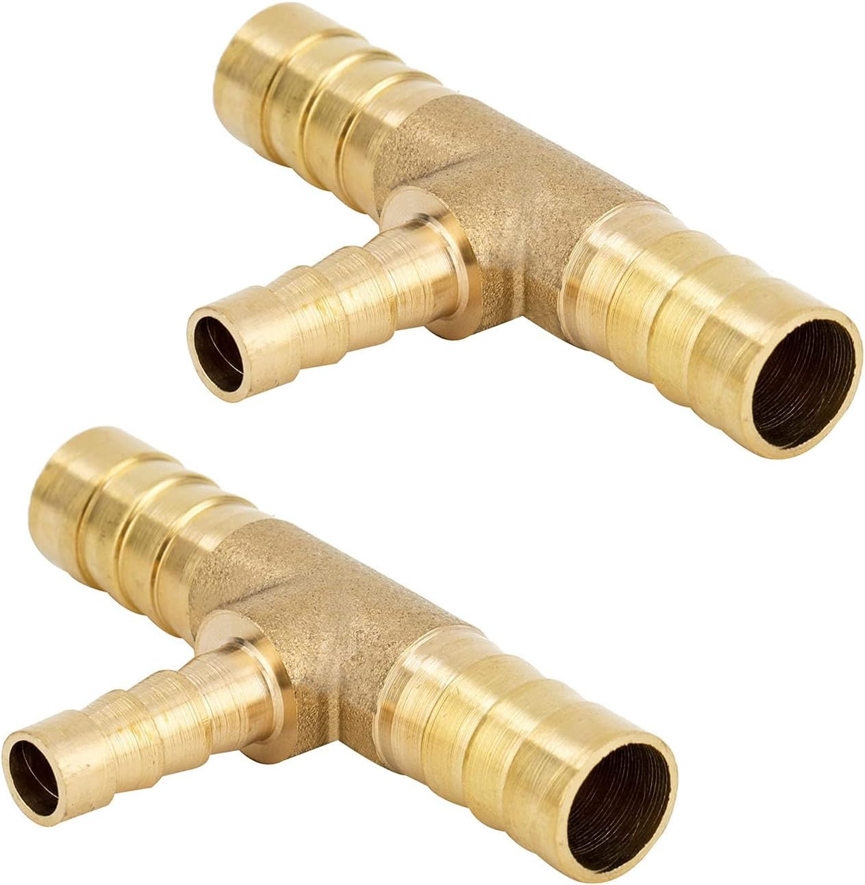 Metalwork Brass Reducing Hose Barb Tee 1/2″ Barbed X 3/8″ Barbed X 1/2″ Barbed R