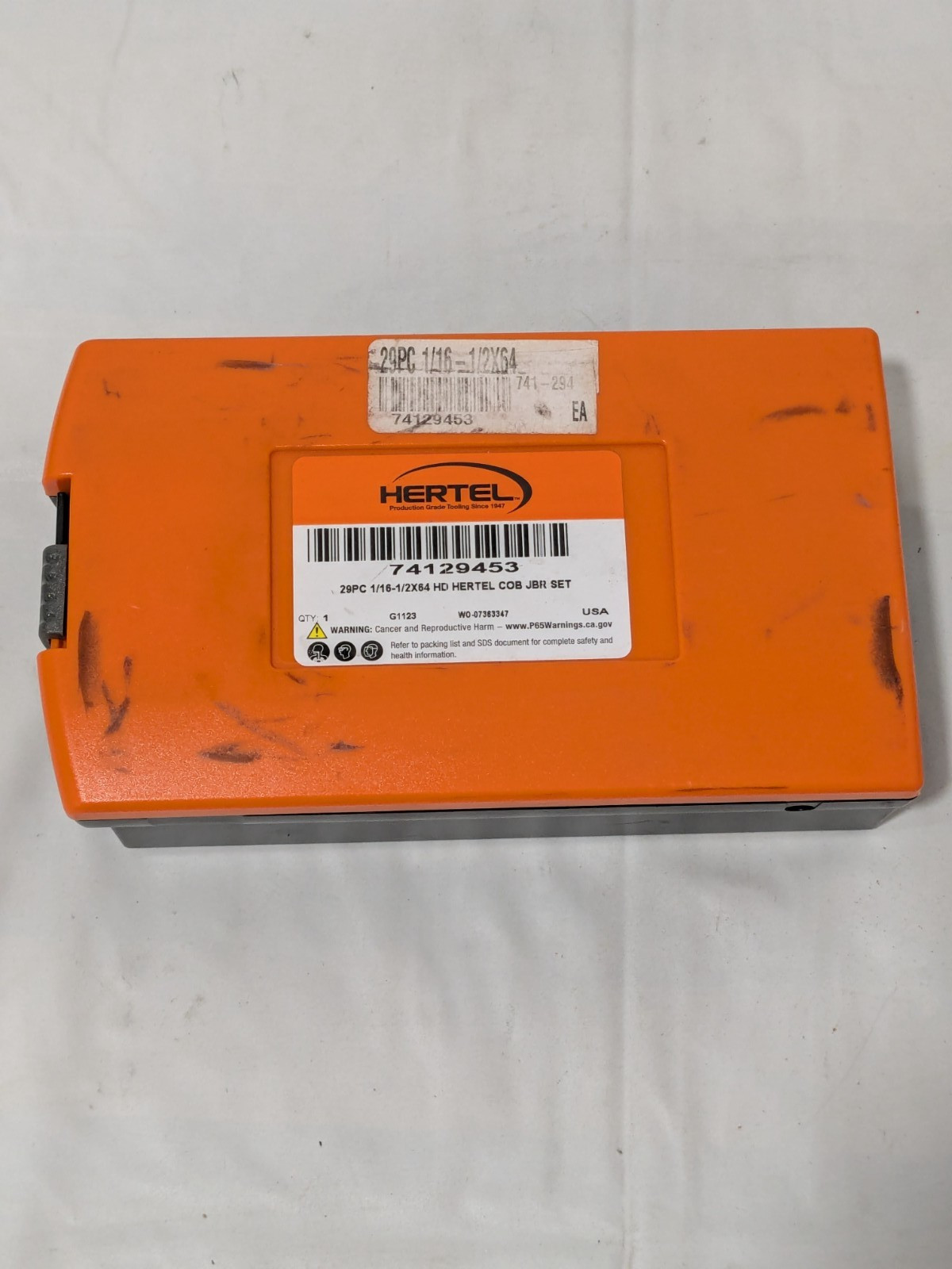 Hertel Jobber Length Drill Bit Set 29 Pc, #60 to #1, 1/16 to 1/2″, 135º 74129453