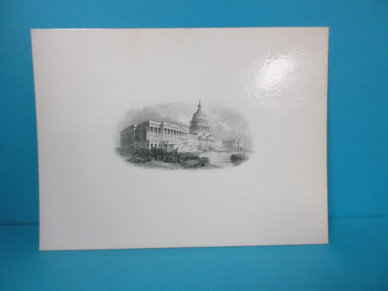 ANTIQUE BANKNOTE PROOF ENGRAVING ART PLATES UNITED STATES CAPITAL BUILDING US #2