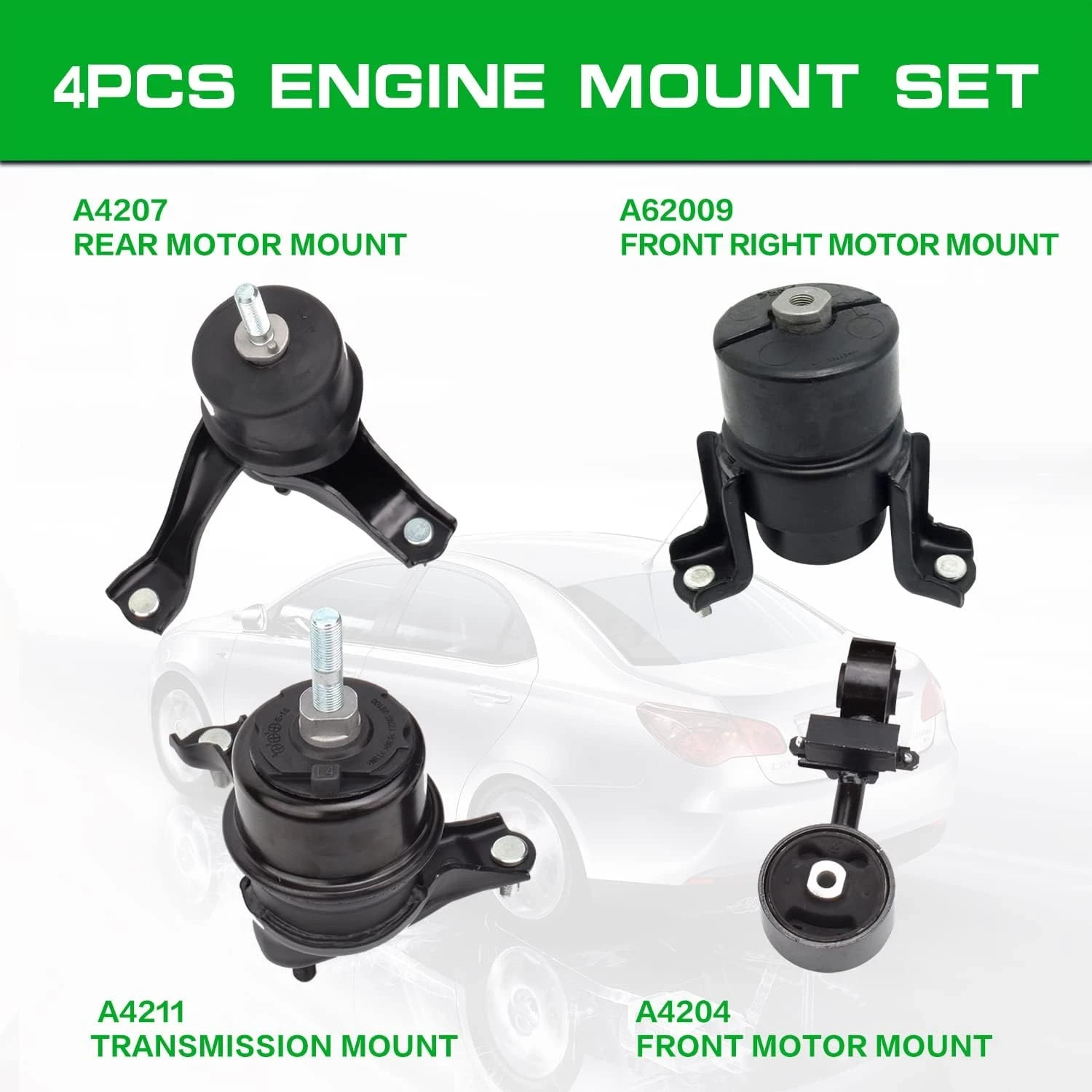 2007-2011 Toyota Camry 2.4L Engine Motor & Trans Mounts A62009 A4211 A4274 A4207