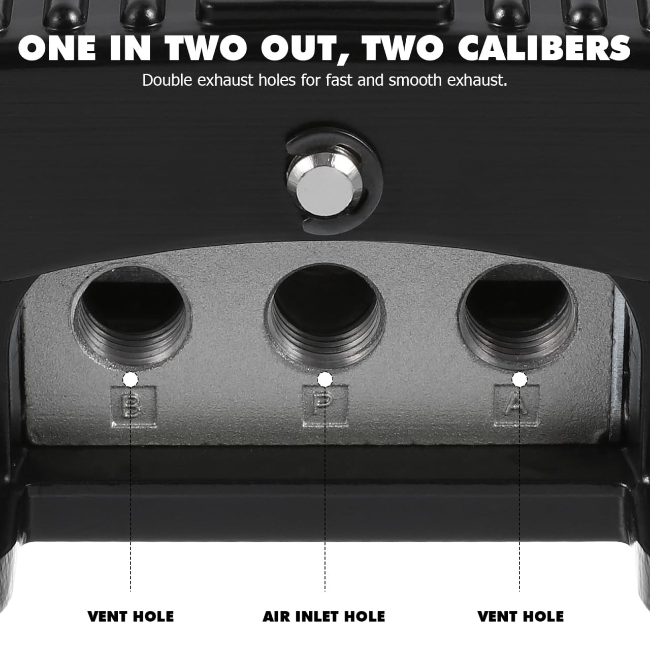 ULTECHNOVO Foot Pedal Valve 3 Way 2 Position Threaded Rubber Nonslip Black