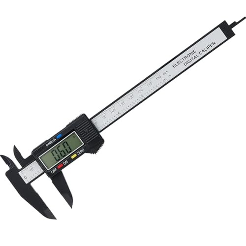 Digital Caliper 0-6 Inch LCD Screen Inch/mm Conversion Plastic Carbon Fiber