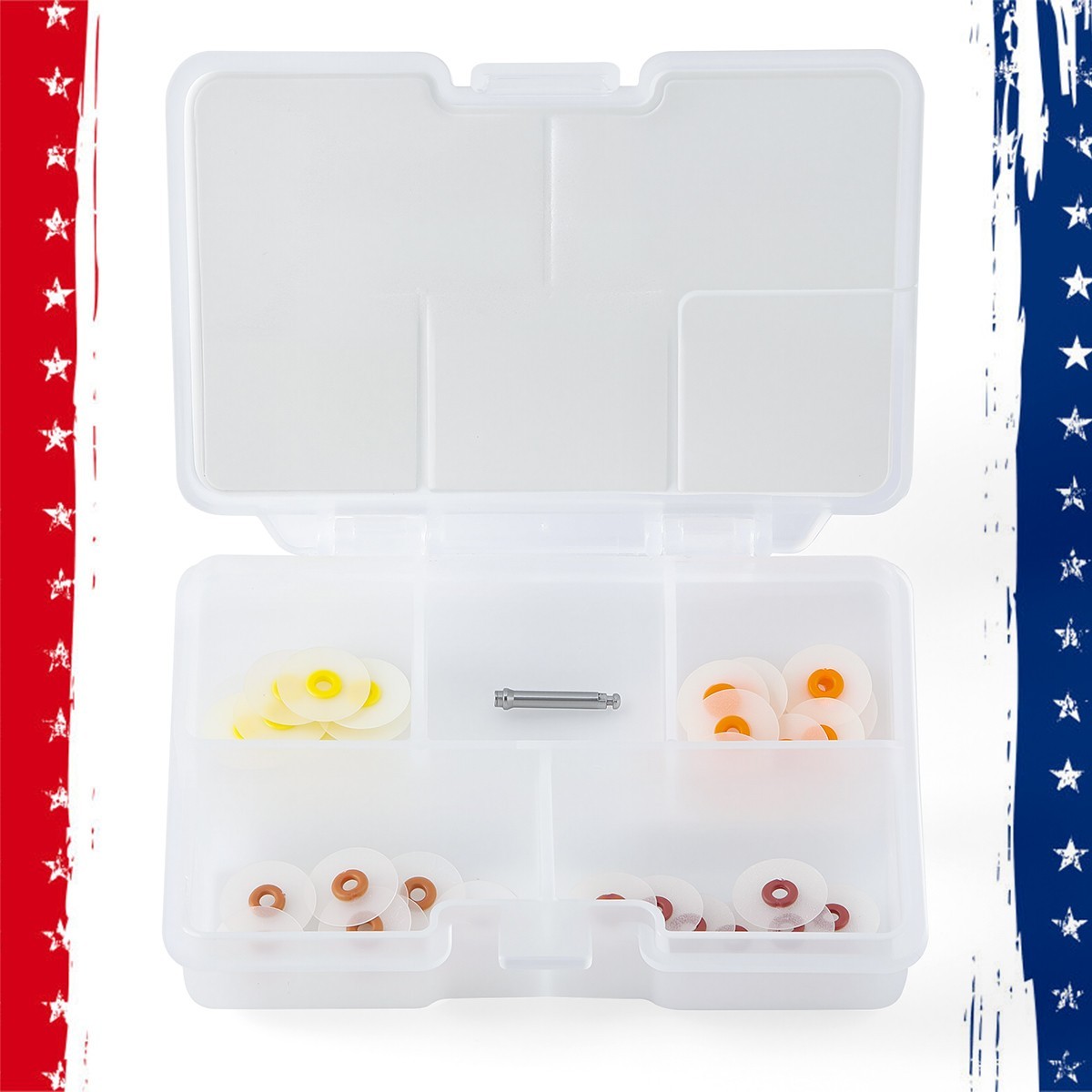 Kit de 40 Discos + Mandril para Pulido Dental RA2.35mm, para Contraángulo