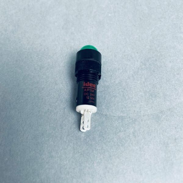 IDEC Led Pilot Light Green Domed Cap Total of 7 Bulbs