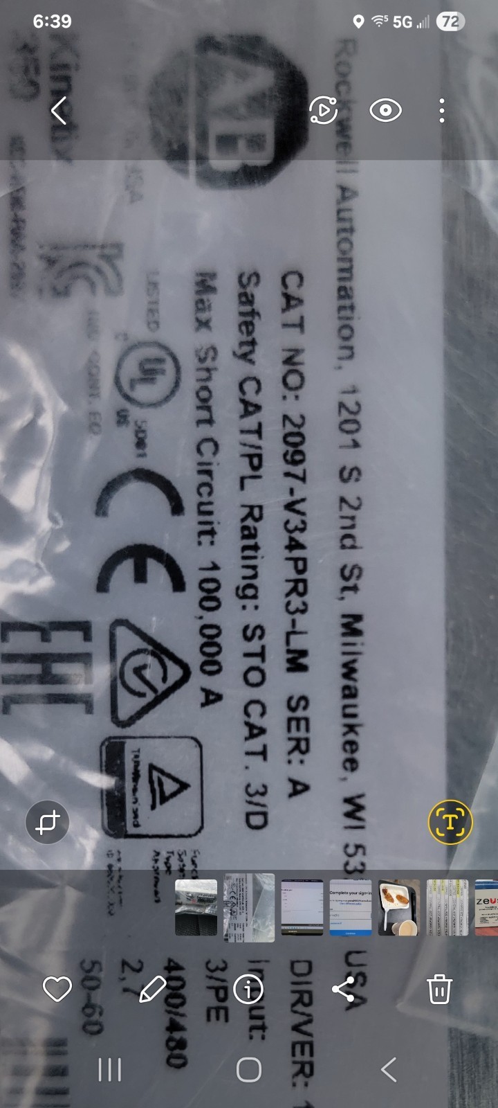 ALLEN BRADLEY 2097-V34PR3-LM / 2097V34PR3LM