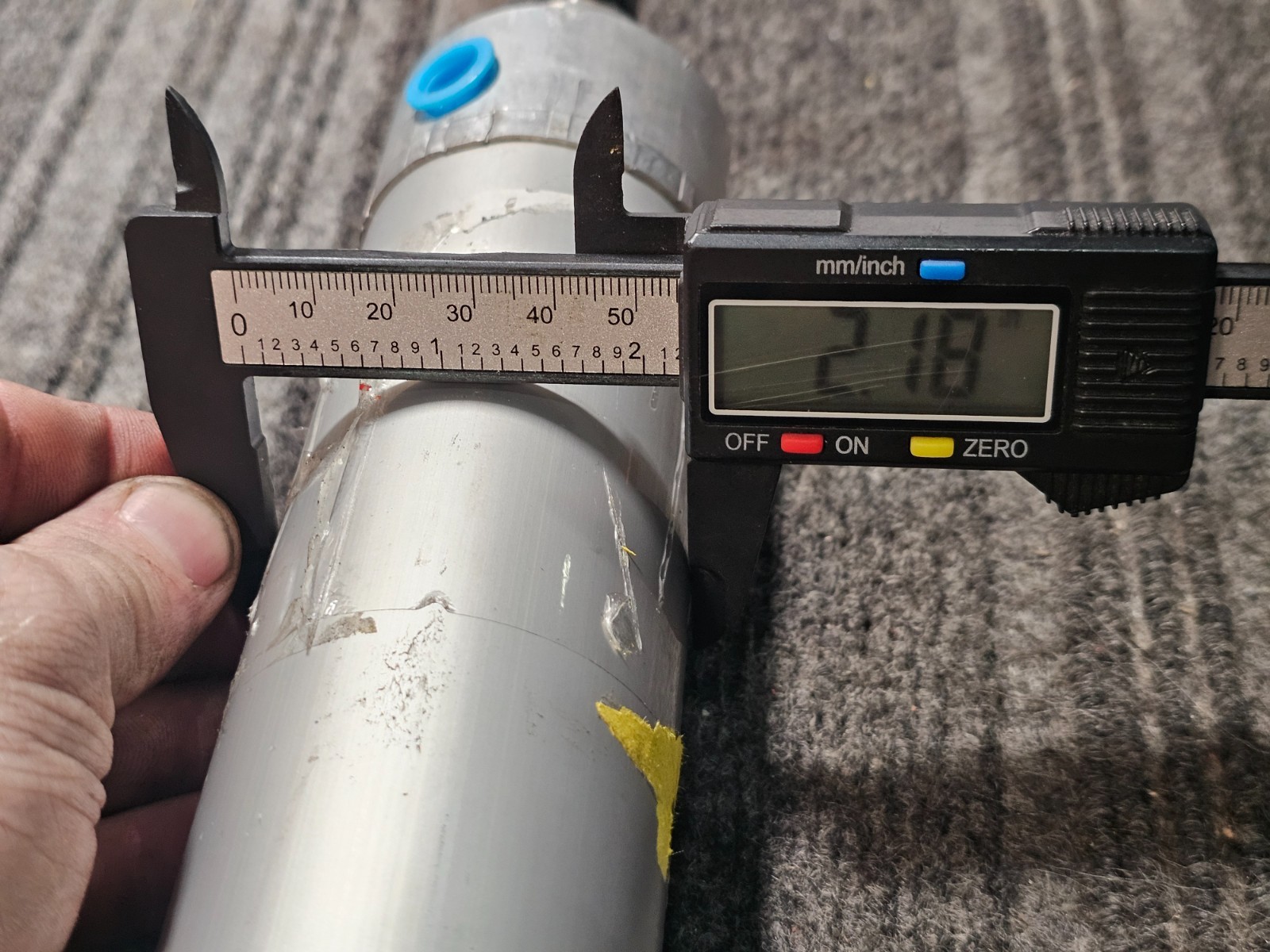Badac Equipment Cylinder Rod C/23 2.18″ OD x 21.5″ Length x .61″ Rod