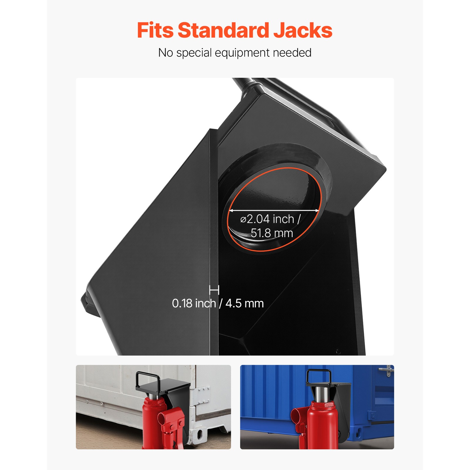 Uimoso 1-Pack Shipping Container Jack Lug with Handle for Leveling and Storage