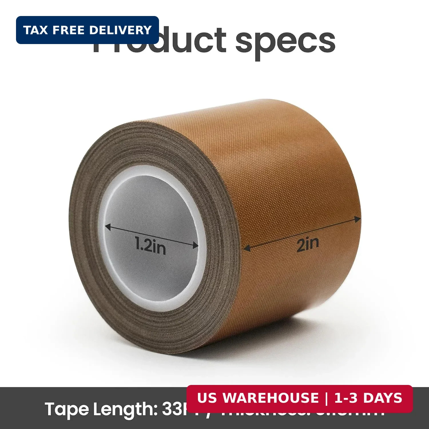 Teflone Tape, High Temperature PTFE Tape for Vacuum Sealer Machine, Hand Impulse
