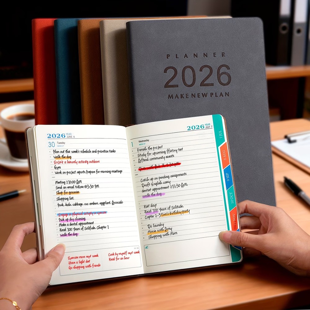 Daily Planner 2026, Calendar 2026 Agenda Planner Daily Journal Notebook 5.7″X8.3