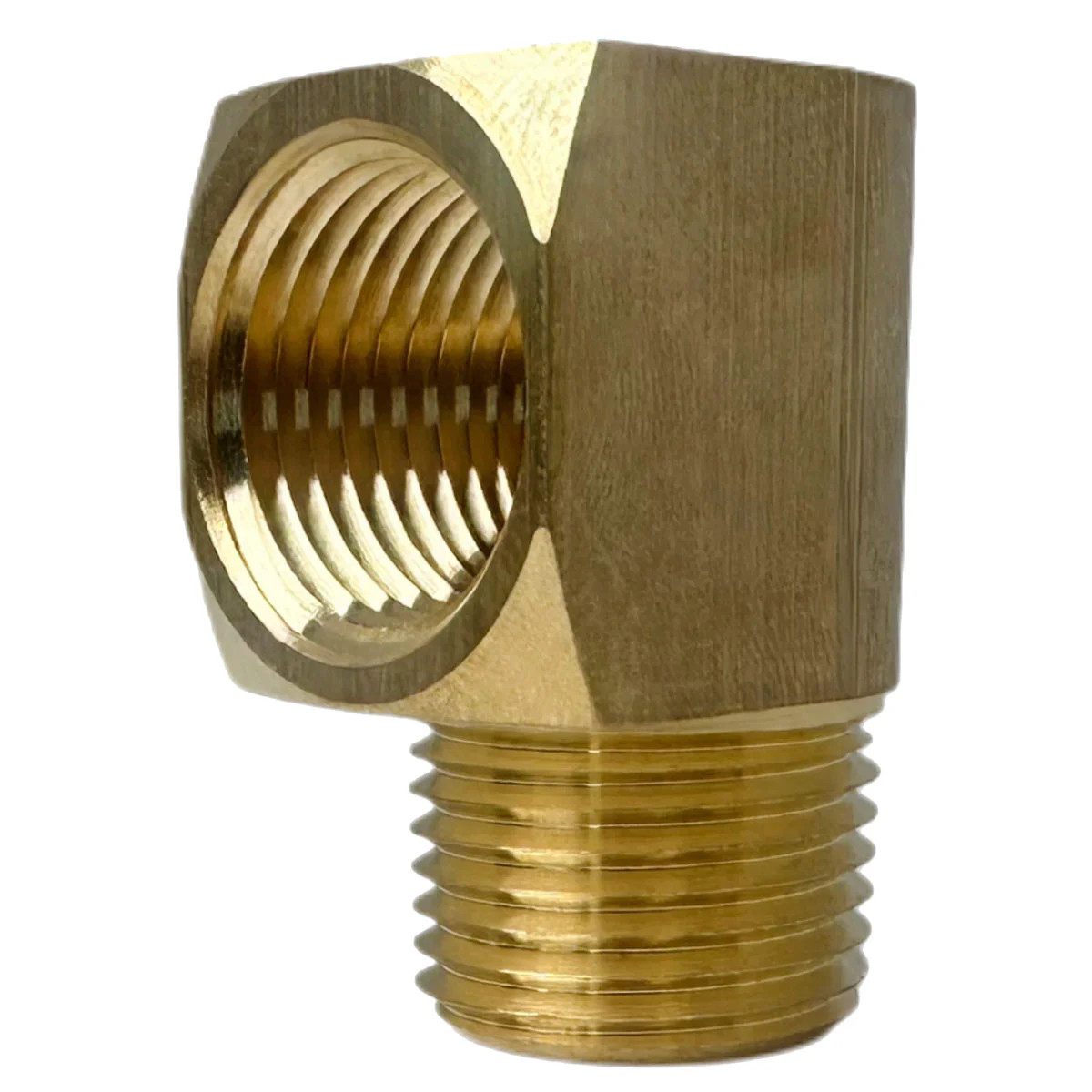 2 Pack 1/2″ NPT Brass Street Elbow 90 Degree Pipe Thread Fitting Male Female