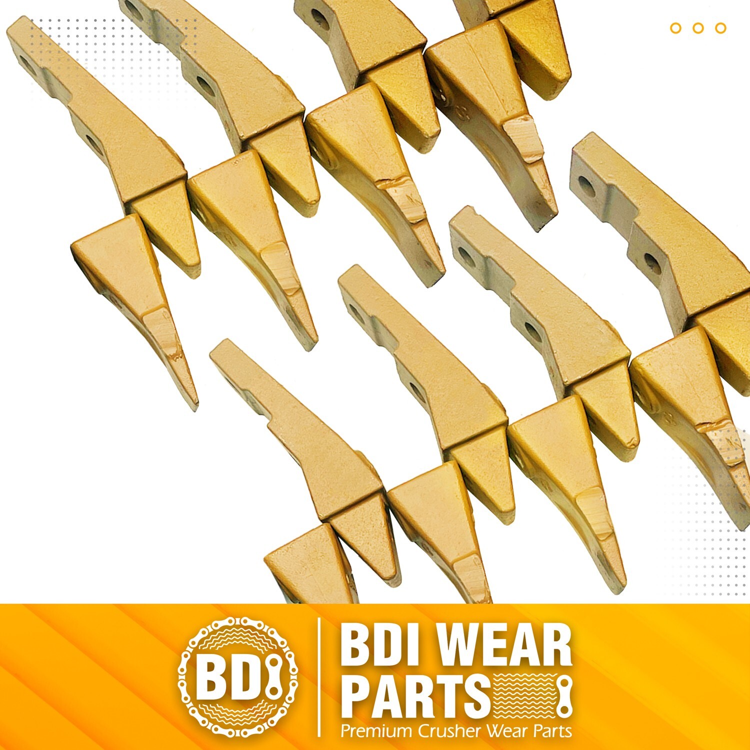 8 Bobcat Style Skid Steer Bucket Bolt-On Shanks, Teeth, &Pins- Assembly 6737322Y