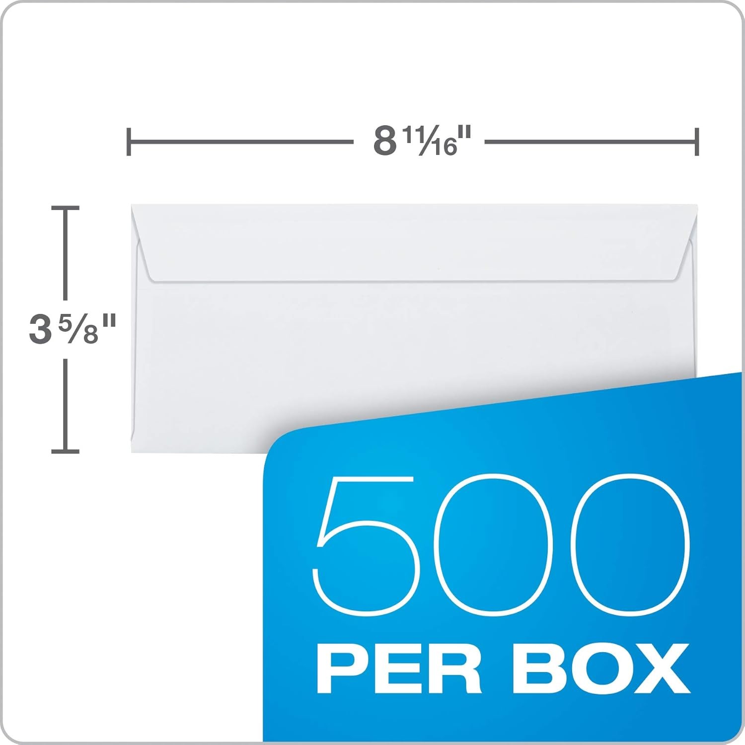 Quality Park #8 Double Window Envelopes, Self 500 Count (Pack of 1), White