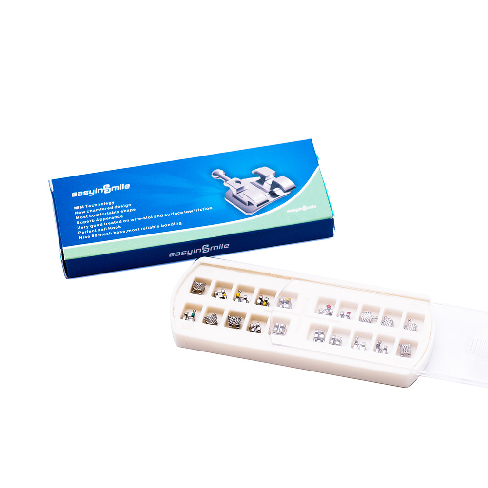 5Packs Dental Orthodontic Brackets Mini Metal MBT/Roth 022” 3/345Hooks Braces