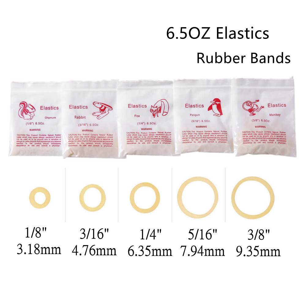 Dental Orthodontic Rubber Bands Ortho Elastics Latex Braces 15 Sizes For Choice