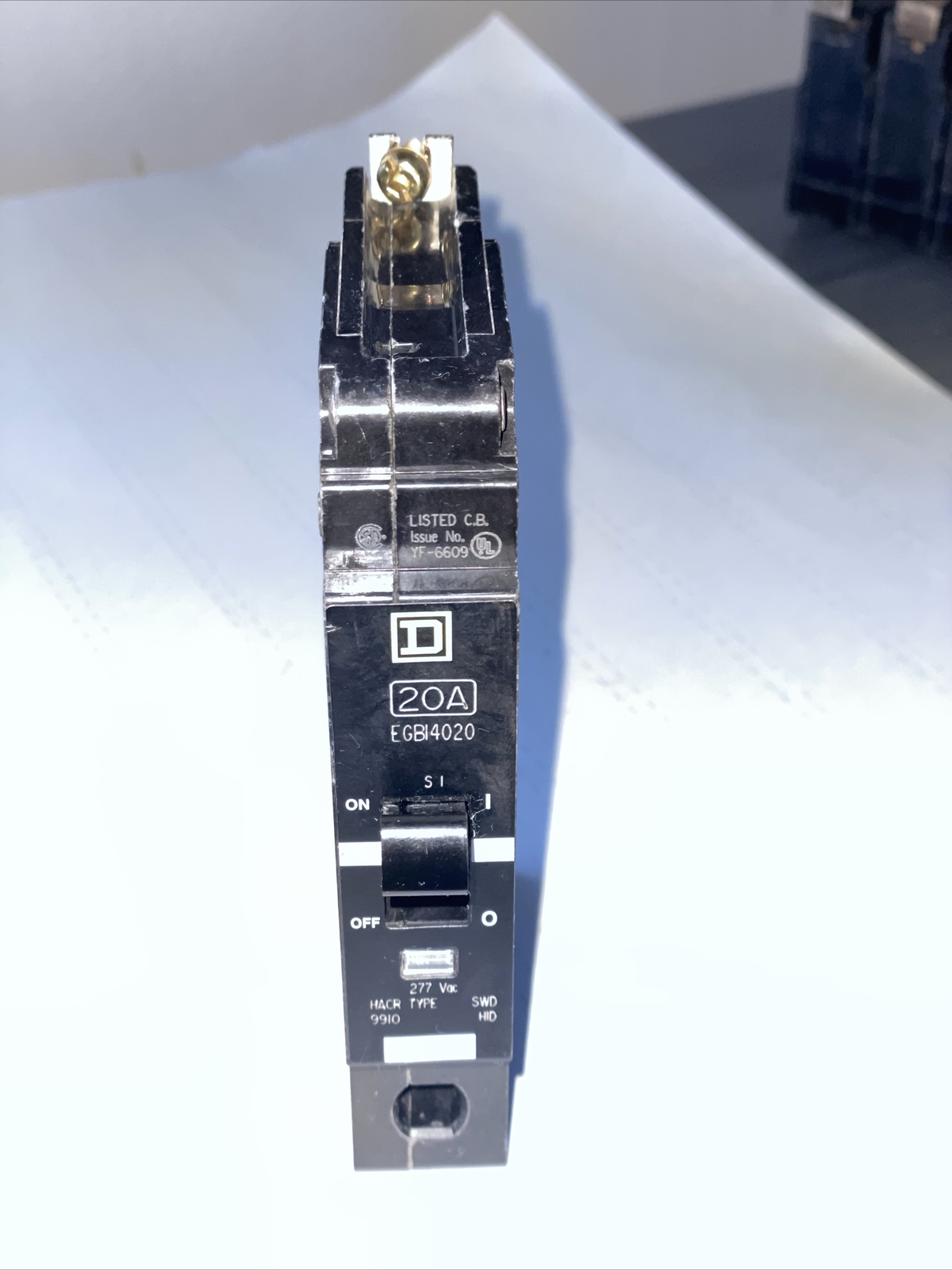 Square D EGB14020 20A, 1P, 277V Bolt-on Circuit Breaker 35kA@277V
