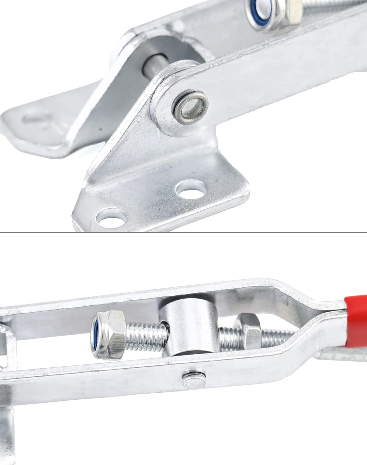 4 Pack J Hook Toggle Clamp 375 lb Holding Capacity Adjustable Pull Latch Red Kit