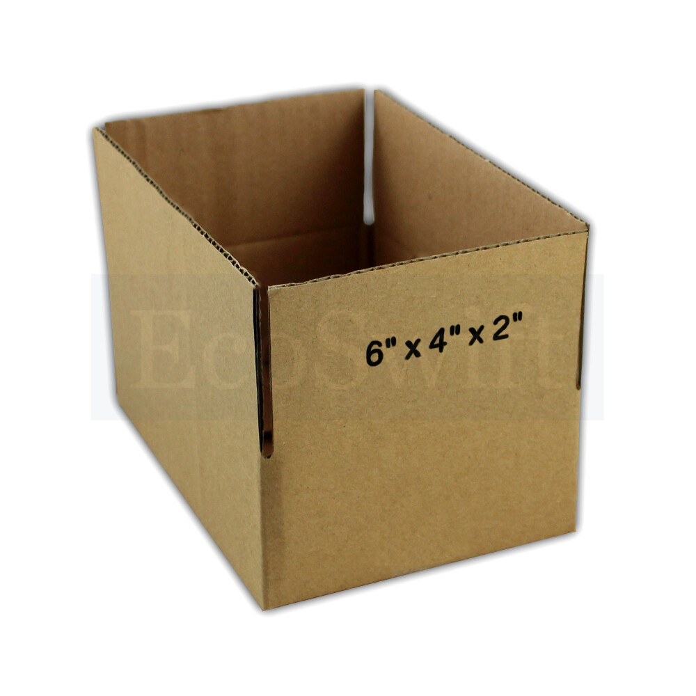 1-200 6x4x2 “EcoSwift” Cardboard Packing Mailing Shipping Corrugated Box Cartons