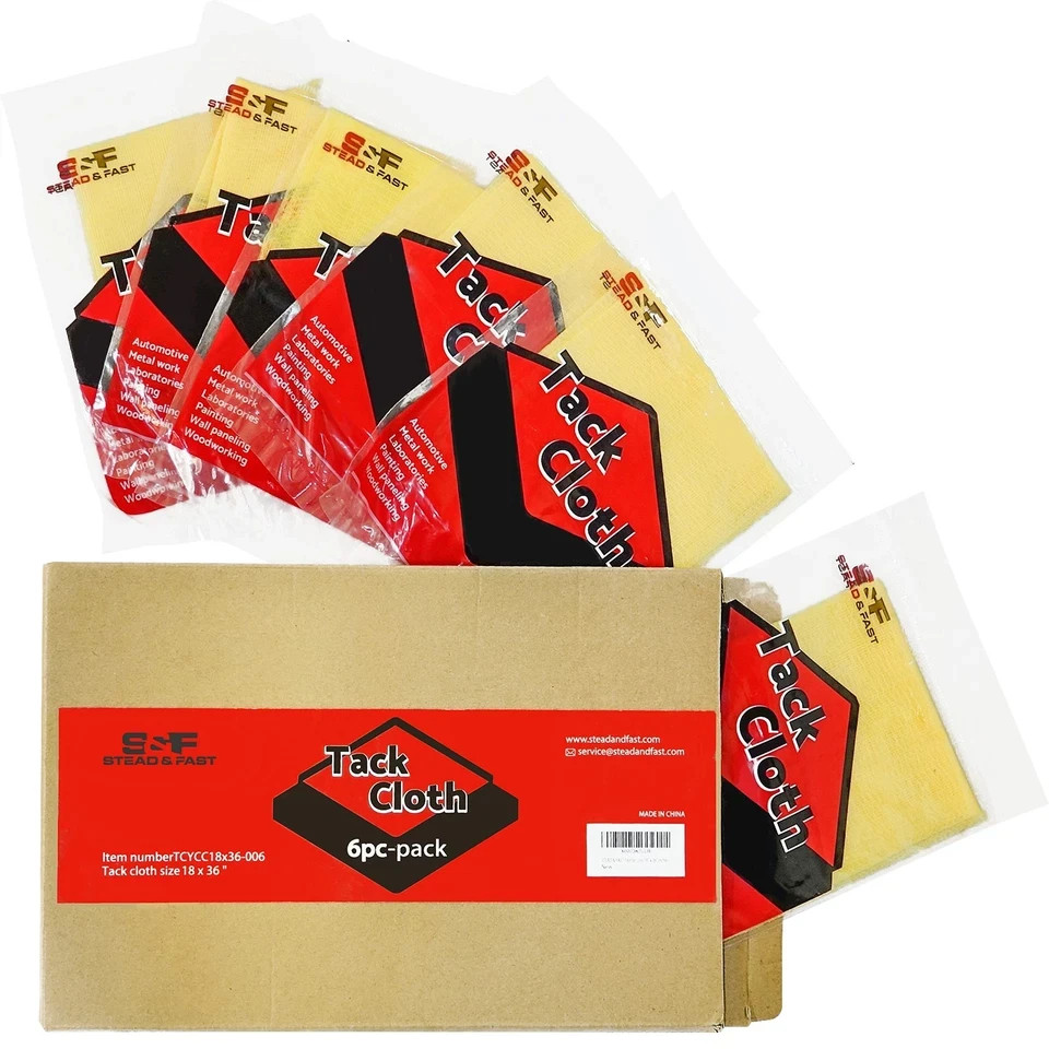 Tack Cloth 6 Pack Paint Woodworking Sticky Tac Rag 18X36inch Clean Dust