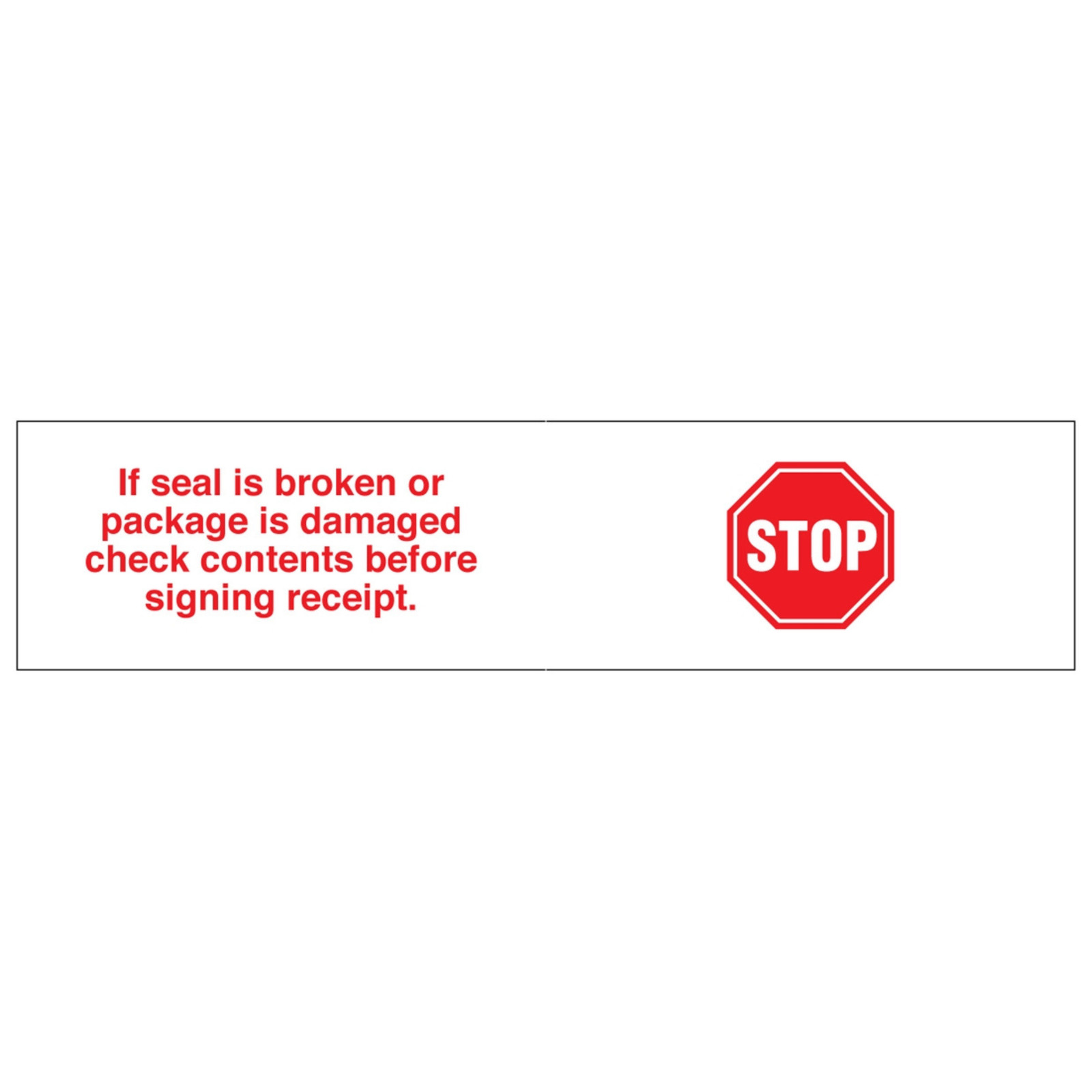 FindTape Printed Carton Sealing Tape (BOPP-LEG): 3 in. x 110 yds. (White/Red STO