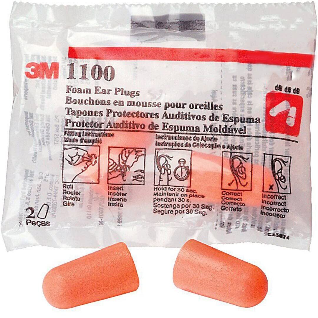 3M 1100 Uncorded Foam Disposable Noise Reduction Ear Plugs (Pick Total Pairs)