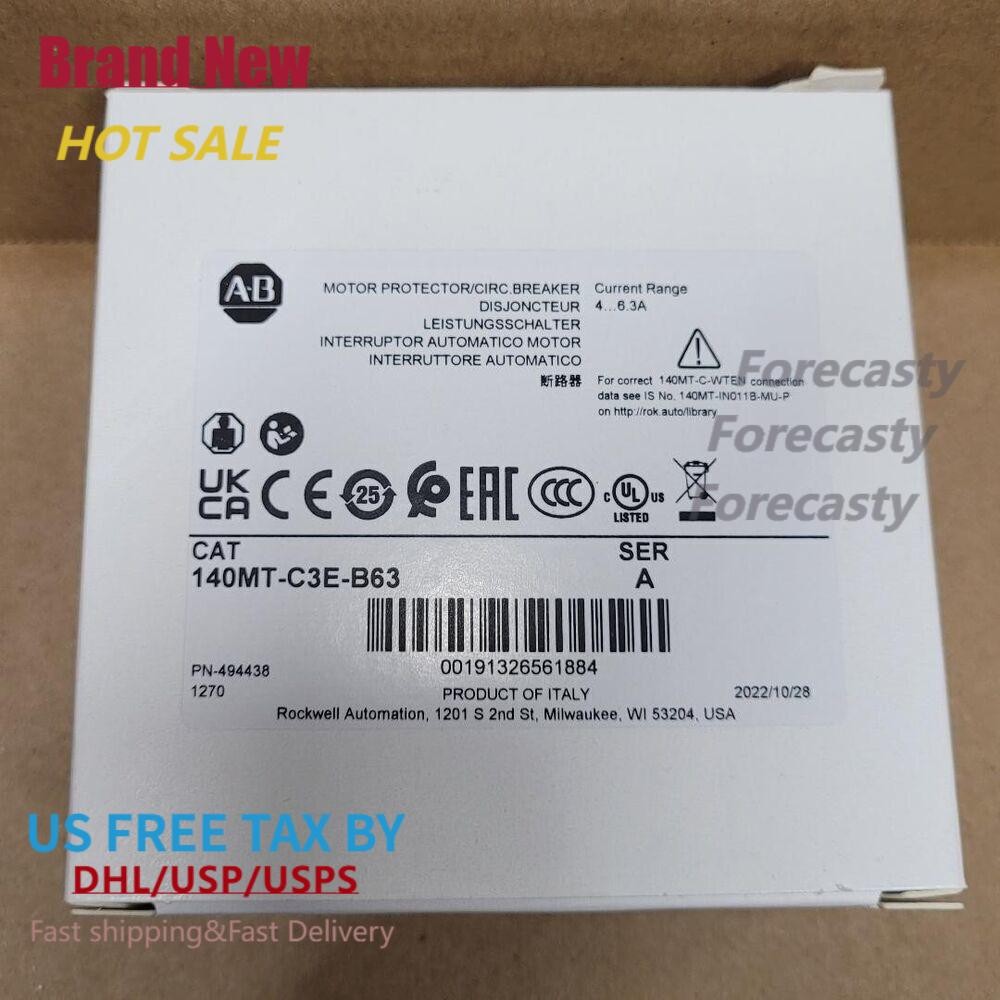 ALLEN BRADLEY 140MT-C3E-B63 Motor Protector / Circuit Breaker US Free Tax