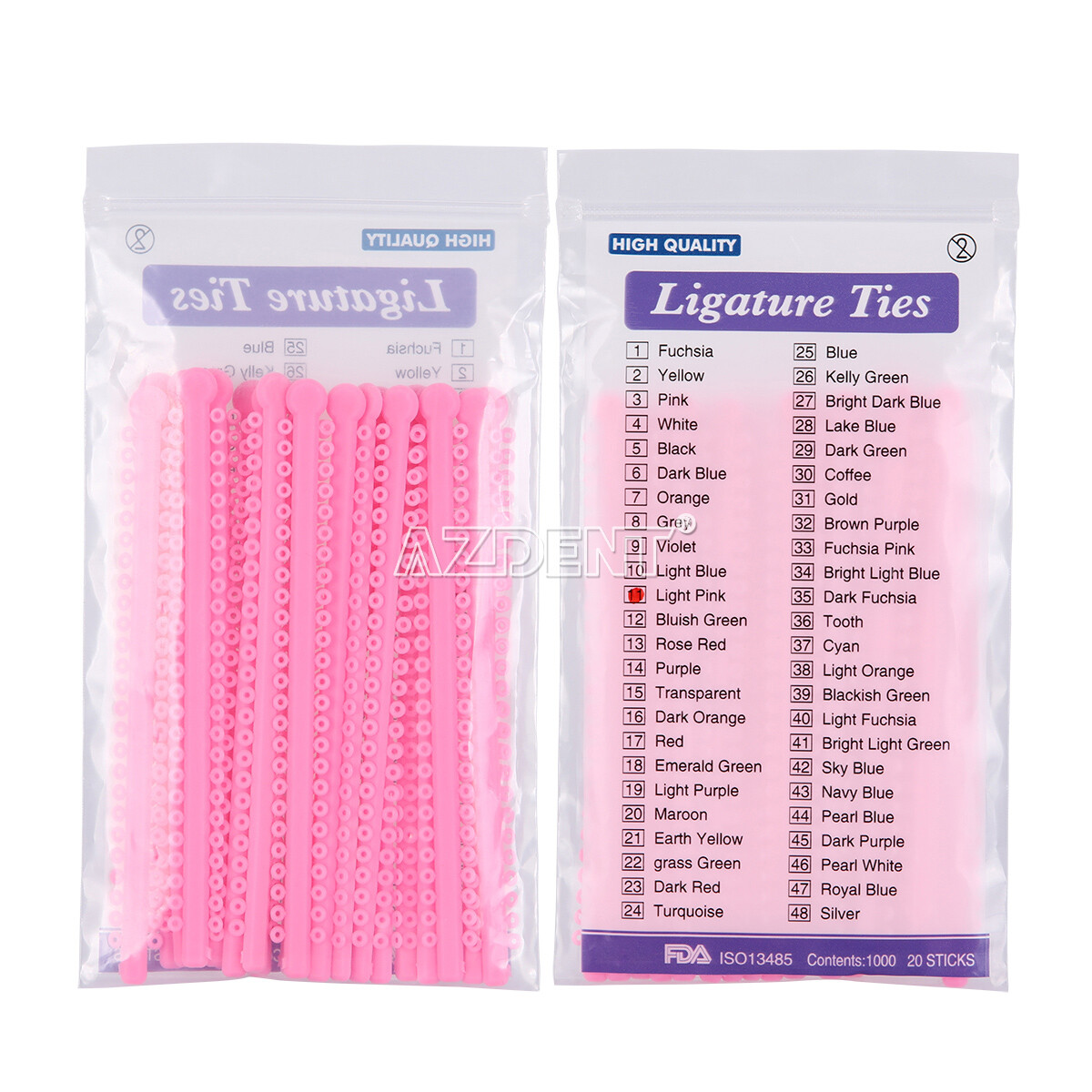 1000Pcs Dental Ortho Elastic Ligature Ties Rubber Bands 23Colours for Brackets
