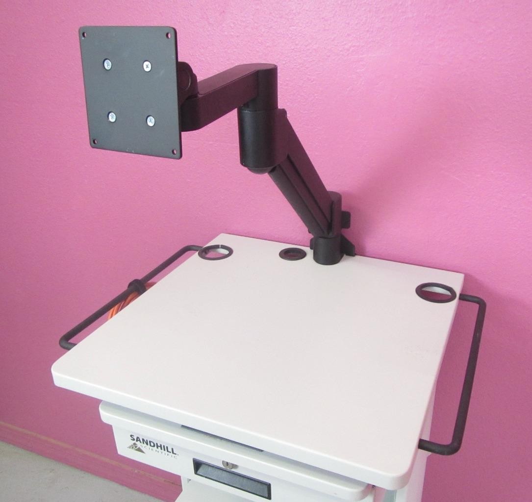 Sandhill Endoscopy Manometry Cart w/ Transformer, Power Strip & Monitor Mount