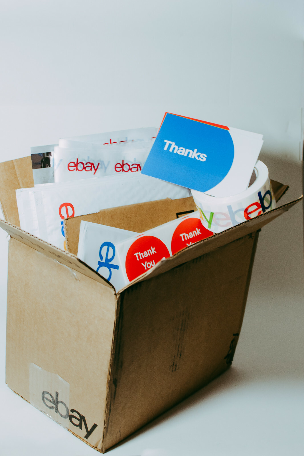 42 Ebay Branded Shipping Supplies STARTER KIT Box Lg Poly Bag TY PC Tape Tissue