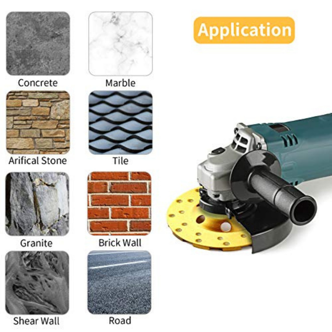 2 Pcs 4 inch Diamond Segment Grinding Wheel Disc Grinder Cup Concrete Stone Cut