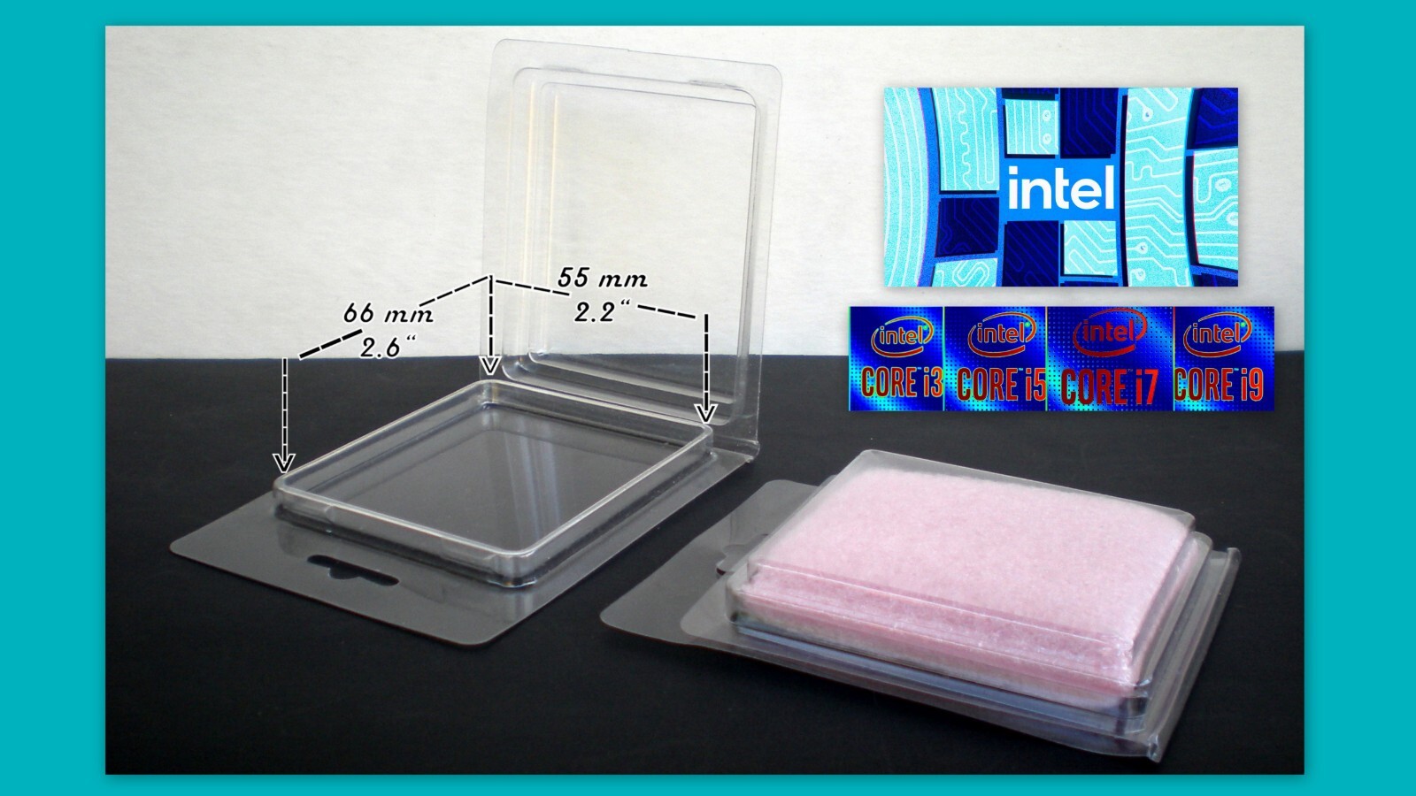 Intel LGA1700 Processor Packaging Case for 12th Gen CPU – Lot of 10 25 40 80 250
