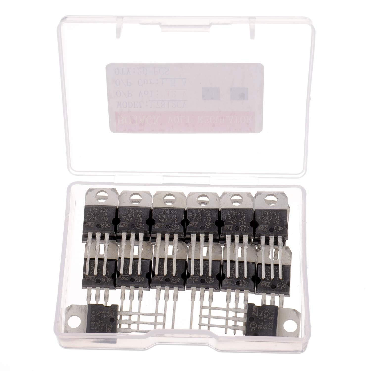 IC 7812 Voltage Regulator 12V 1.5A Integrated Circuit L7812 TO-220 20 Pcs Pack